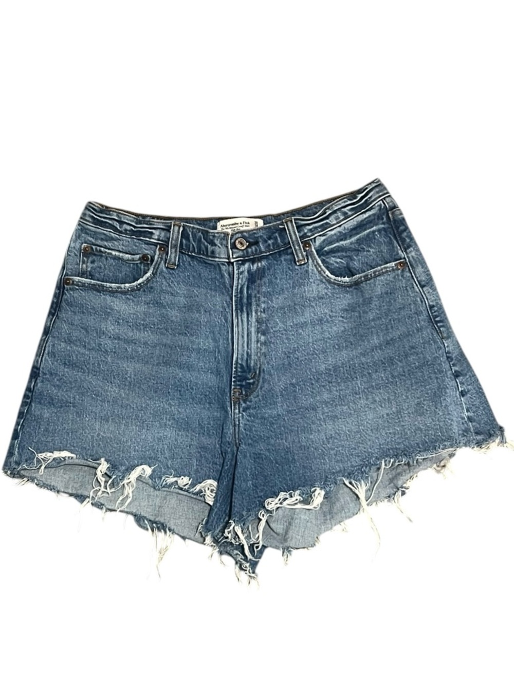 Abercrombie & Fitch Blue Jean Shorts Plus Size 32